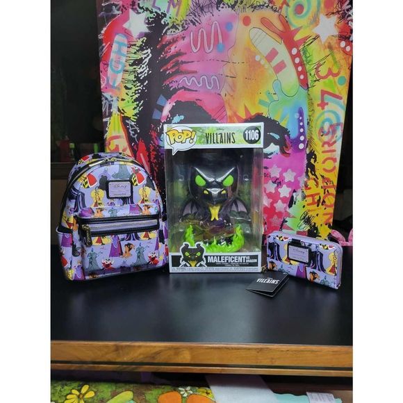 Loungefly  disney villans 3 piece set main image 4